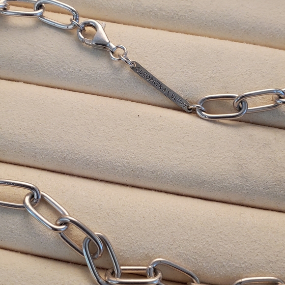 Cleopatra's Bling Silver Handmade Cable Chain - Picture 3 of 3